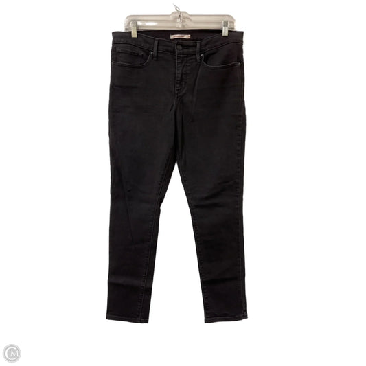 Jeans Straight By Levis In Black, Size: 12