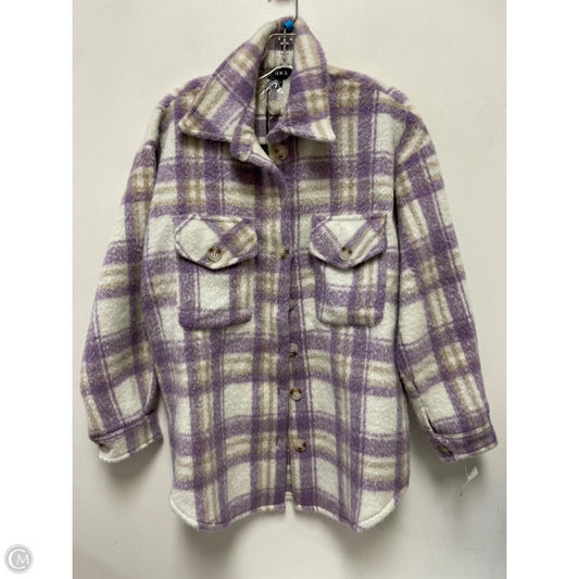 Jacket Shirt By Clothes Mentor In Purple, Size: S