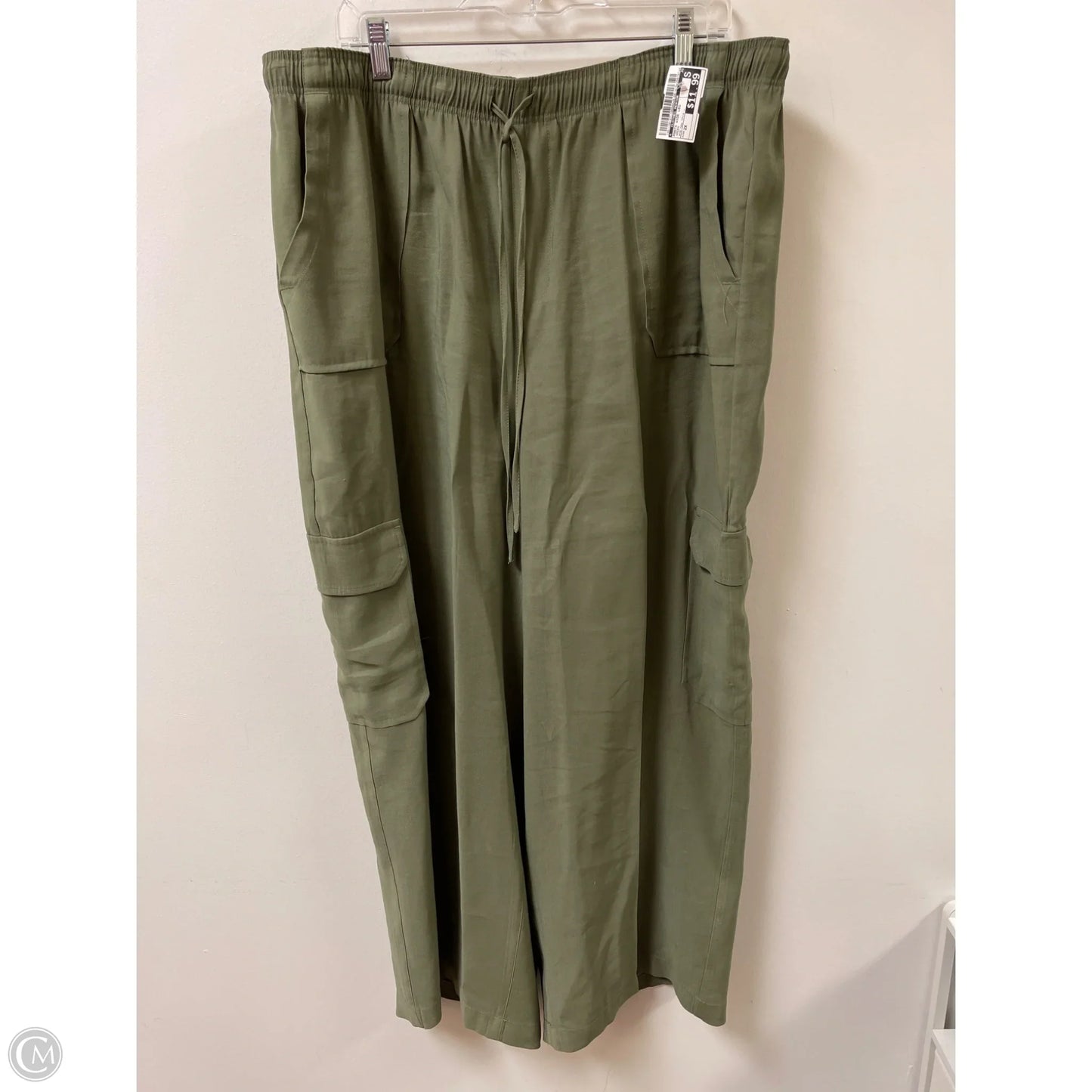 Pants Wide Leg By Clothes Mentor In Green, Size: 2x