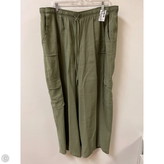 Pants Wide Leg By Clothes Mentor In Green, Size: 2x