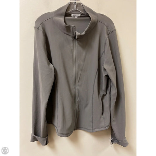 Athletic Jacket By White Birch In Grey, Size: 3x