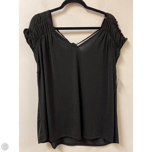 Top Short Sleeve By Clothes Mentor In Black, Size: 2x
