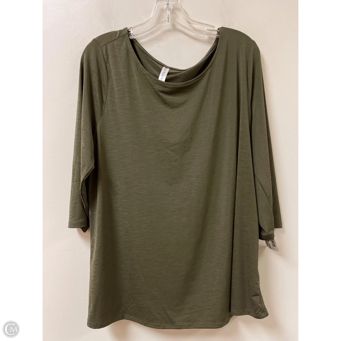 Top Long Sleeve By Clothes Mentor In Green, Size: 2x