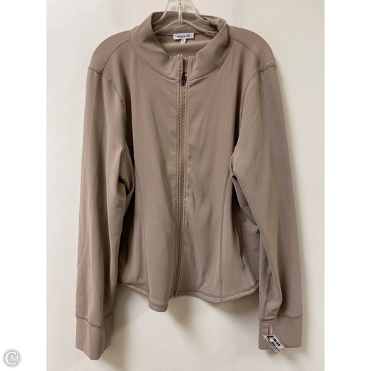 Athletic Jacket By White Birch In Taupe, Size: 3x