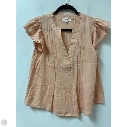 Top Short Sleeve By Mine In Orange, Size: S