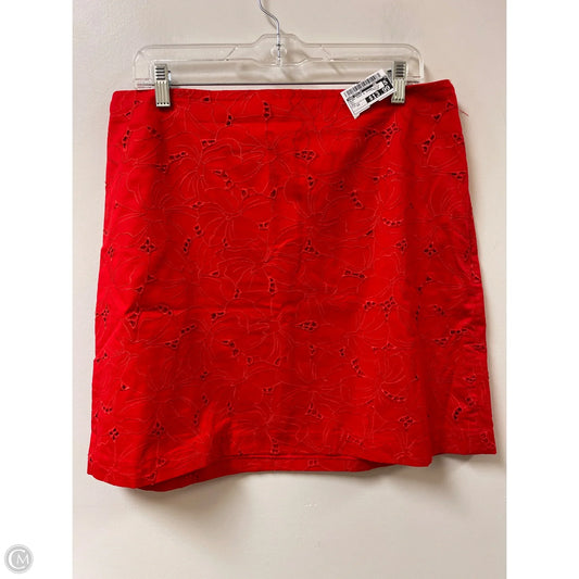 Skirt Mini & Short By Ann Taylor In Red, Size: 12