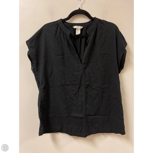 Top Short Sleeve By H&m In Black, Size: L