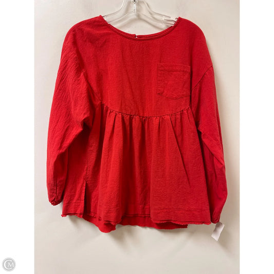 Top Long Sleeve By Clothes Mentor In Red, Size: 1x