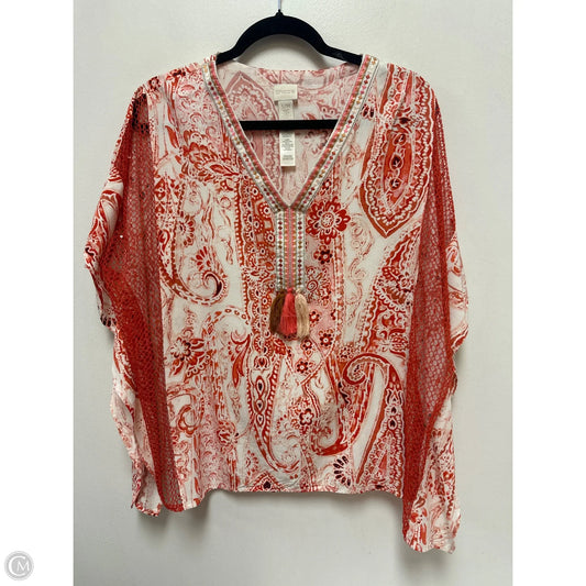 Shawl By Chicos In Orange, Size: M