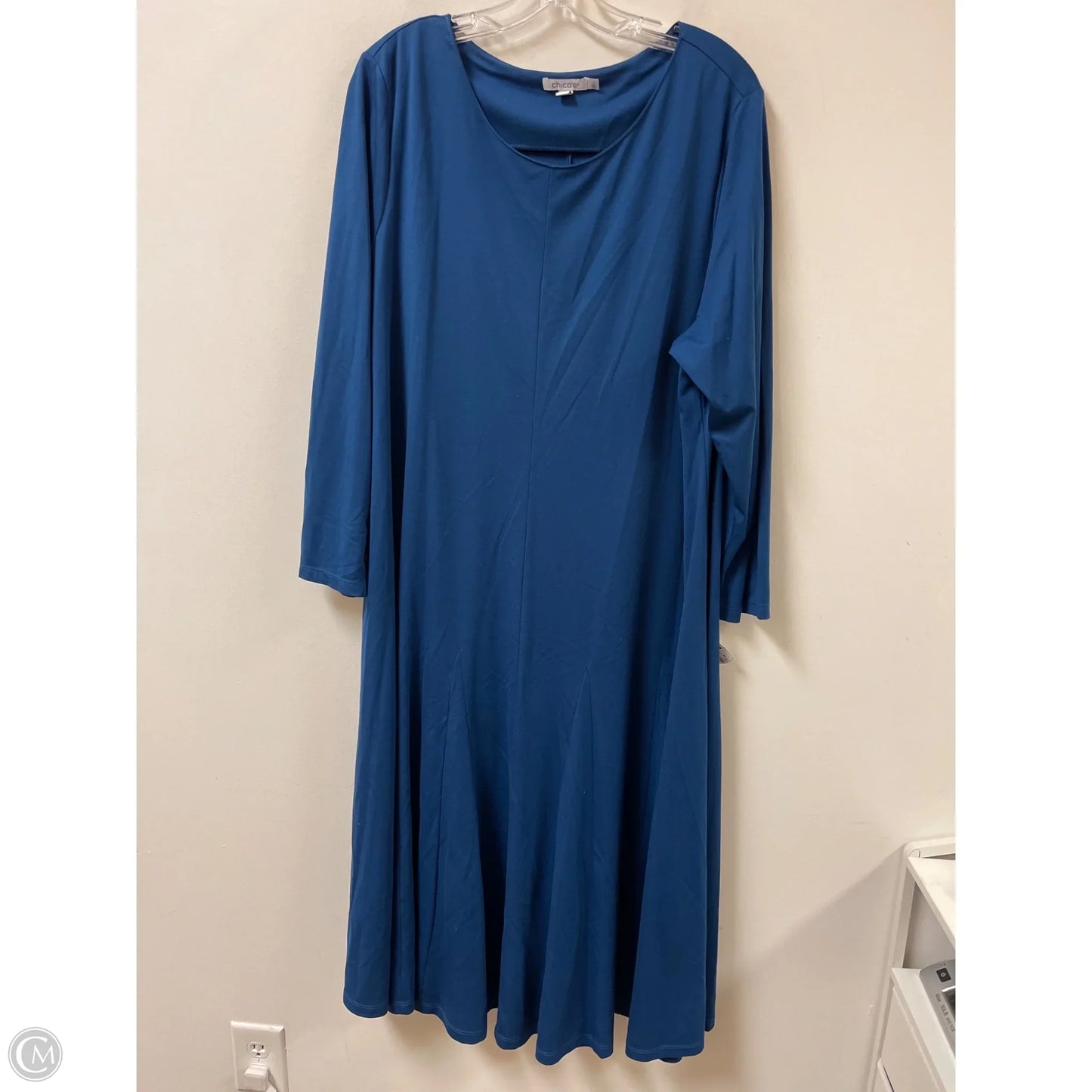 Dress Casual Maxi By Chicos In Blue, Size: 2x