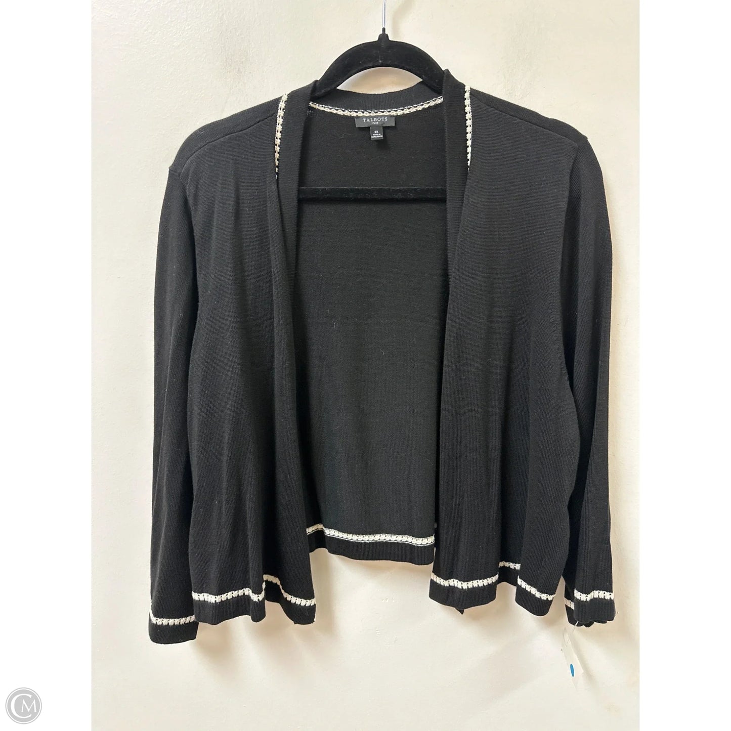 Sweater Cardigan By Talbots In Black, Size: 2x