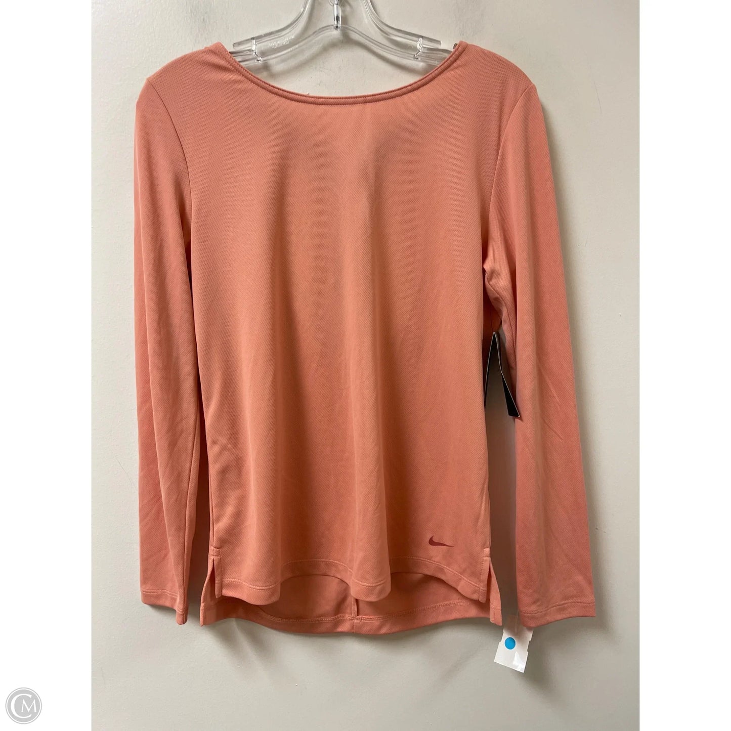 Athletic Top Long Sleeve Crewneck By Nike Apparel In Pink, Size: S