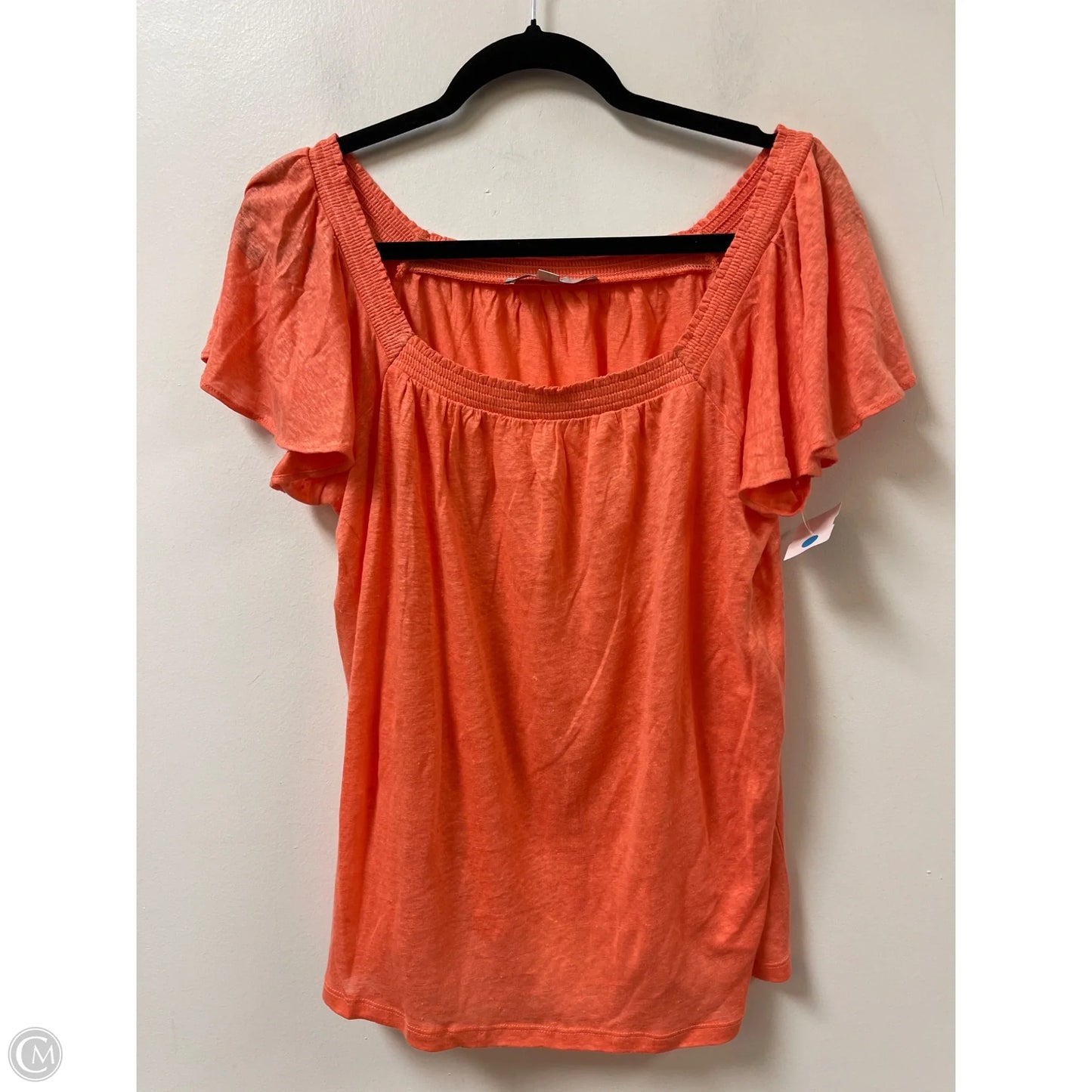 Top Short Sleeve By Loft In Orange, Size: M