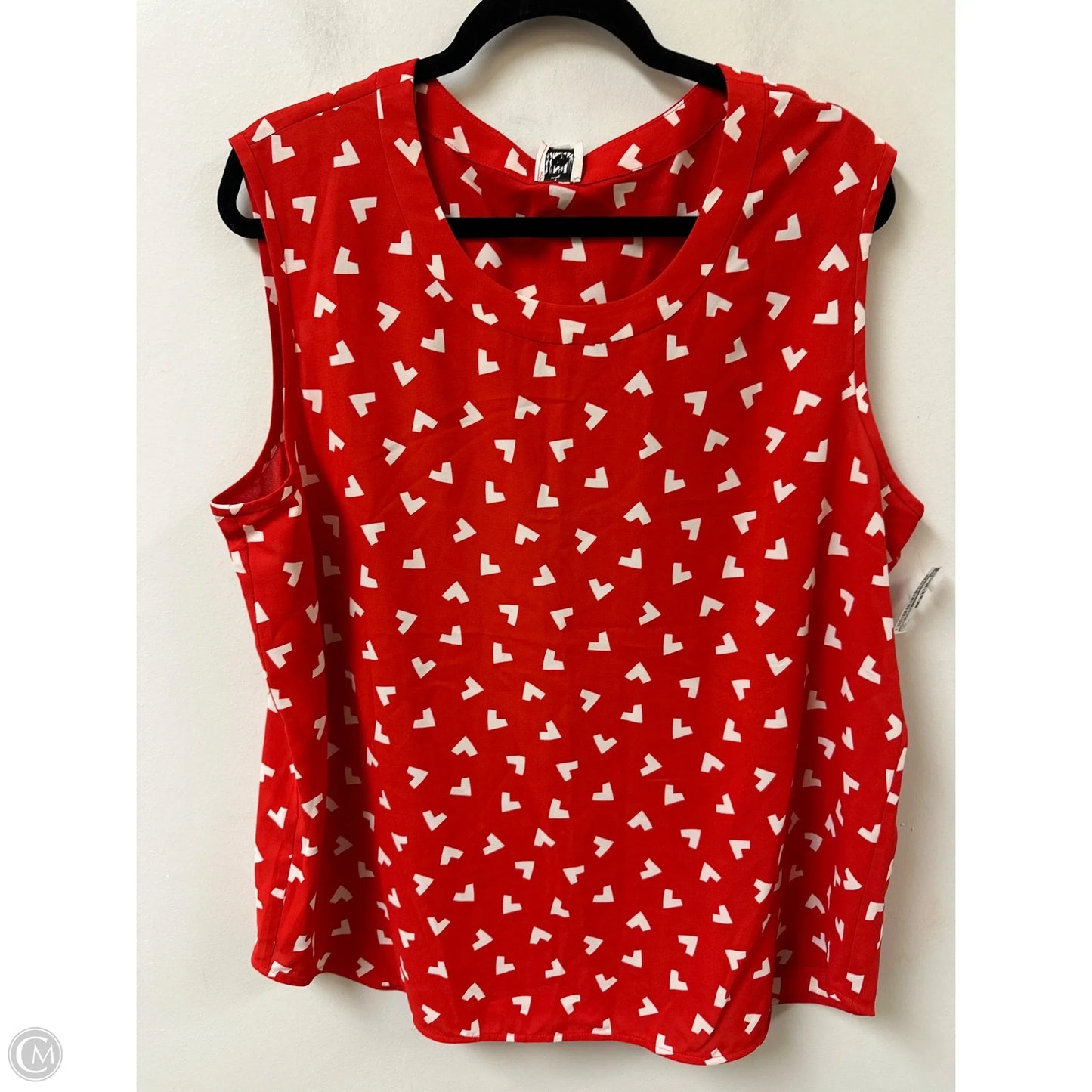 Top Sleeveless By Anne Klein In Red, Size: Xl