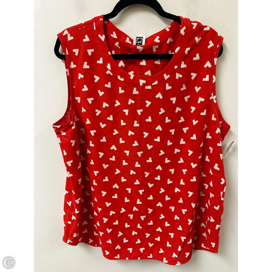 Top Sleeveless By Anne Klein In Red, Size: Xl
