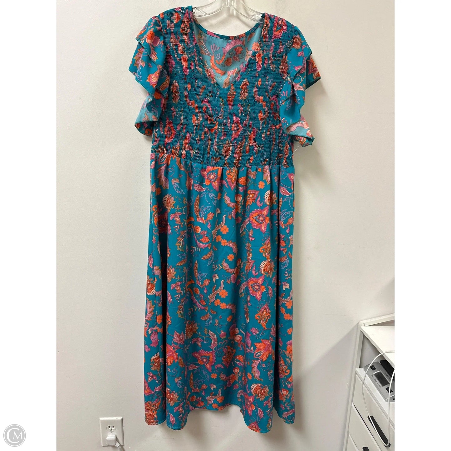Dress Casual Maxi By Shein In Teal, Size: 3x
