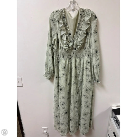 Dress Casual Maxi By Clothes Mentor In Green, Size: 3x