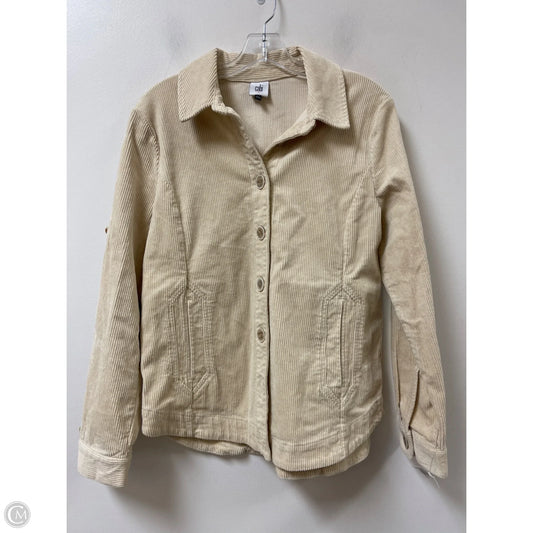 Jacket Shirt By Cabi In Cream, Size: L
