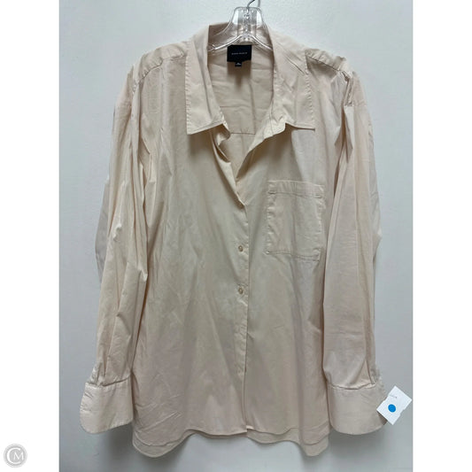 Blouse Long Sleeve By Alex Marie In Cream, Size: Xl