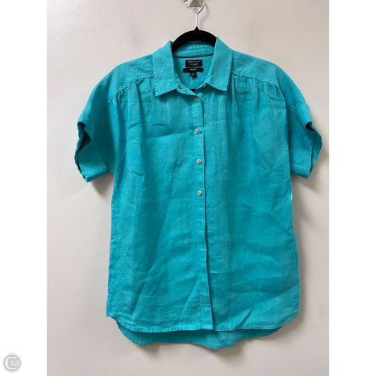 Blouse Short Sleeve By J. Crew In Blue, Size: Xs