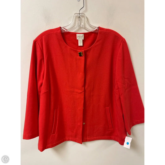 Blazer By Chicos In Orange, Size: Xl