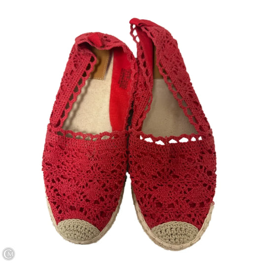 Shoes Flats By Clothes Mentor In Red, Size: 9