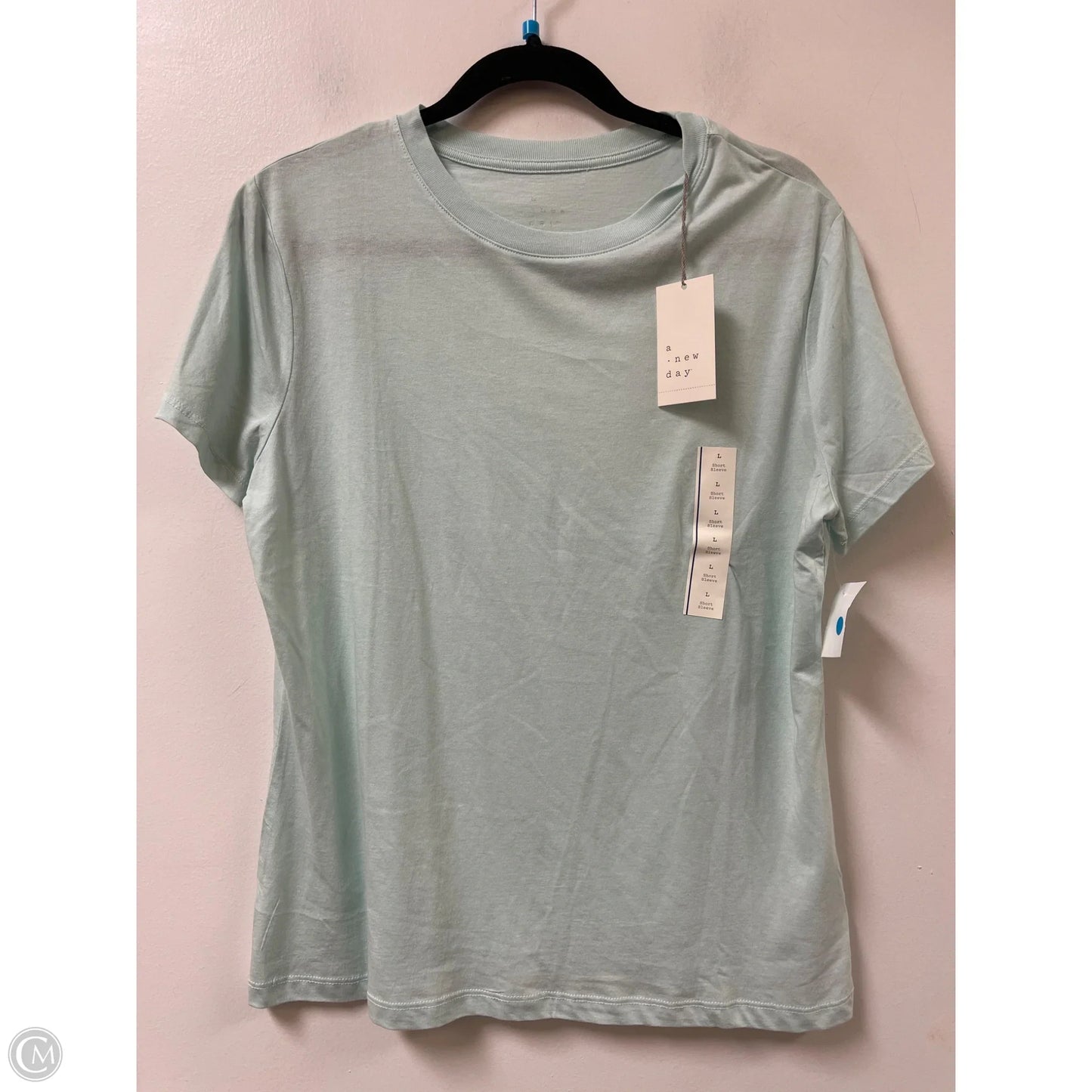 Top Short Sleeve By A New Day In Blue, Size: L