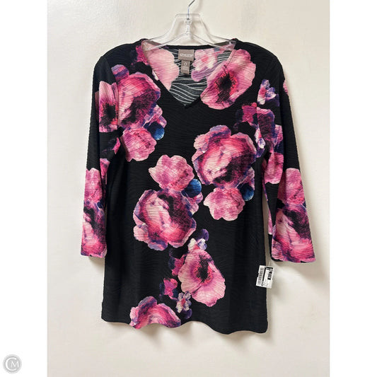 Top Long Sleeve By Chicos In Floral Print, Size: S