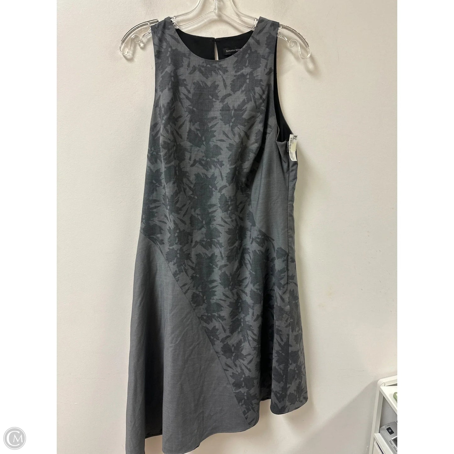 Dress Casual Midi By Banana Republic In Grey, Size: L