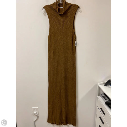 Dress Casual Maxi By Free People In Brown, Size: L