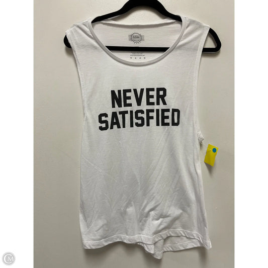 Athletic Tank Top By Clothes Mentor In White, Size: L
