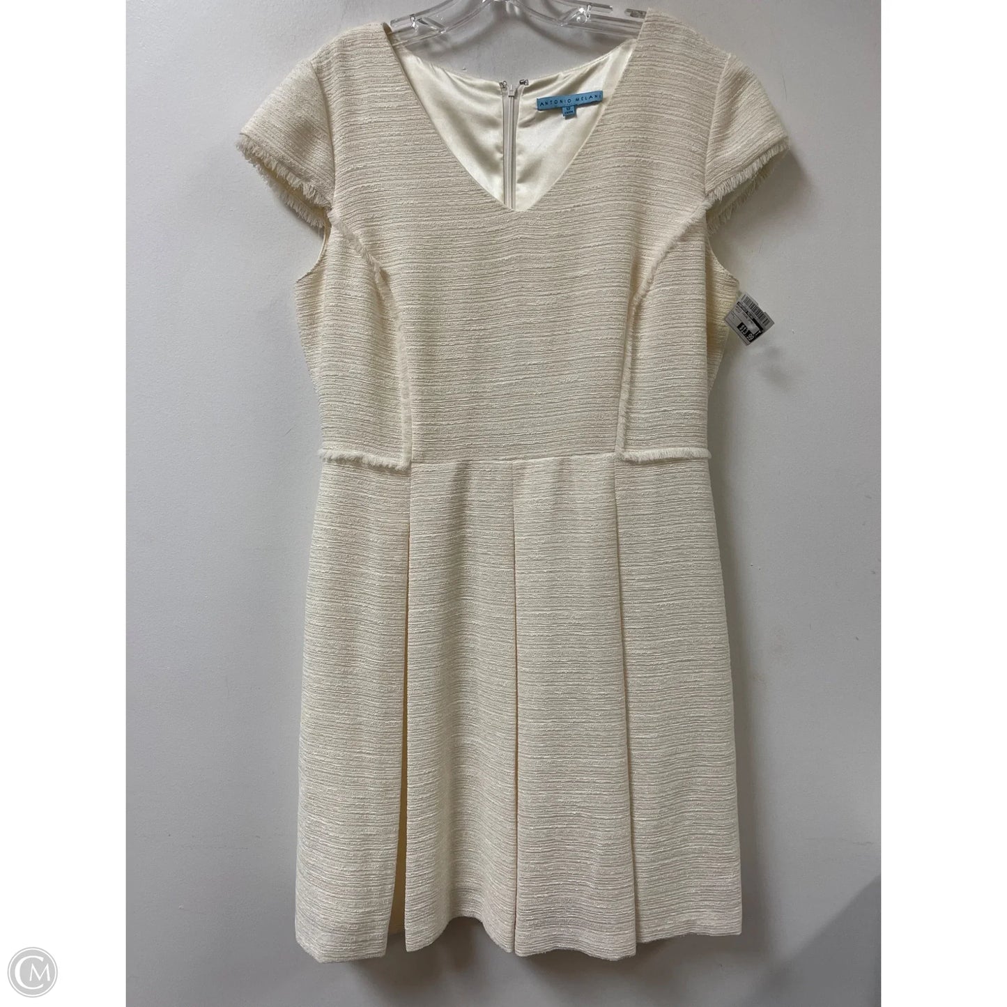 Dress Casual Short By Antonio Melani In Cream, Size: L