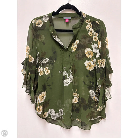 Top Short Sleeve By Vince Camuto In Green, Size: M