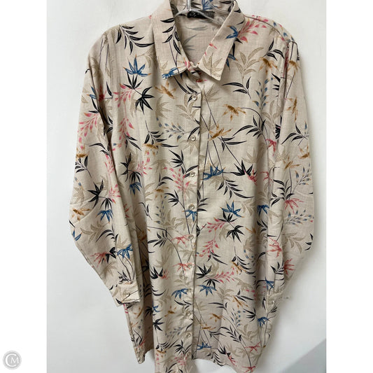 Dress Casual Midi By Clothes Mentor In Tan, Size: L