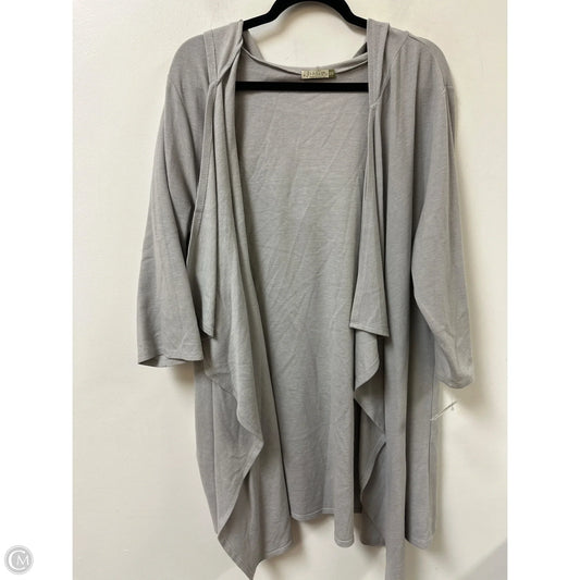 Sweater Cardigan By Clothes Mentor In Grey, Size: 2x
