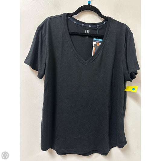 Top Short Sleeve By Gap In Black, Size: L