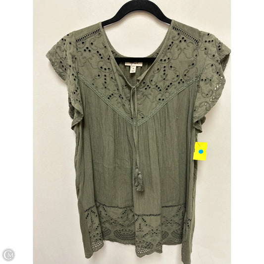 Top Short Sleeve By Style And Company In Green, Size: Xl