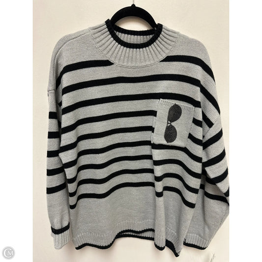Sweater Designer By Karl Lagerfeld In Grey, Size: Xl