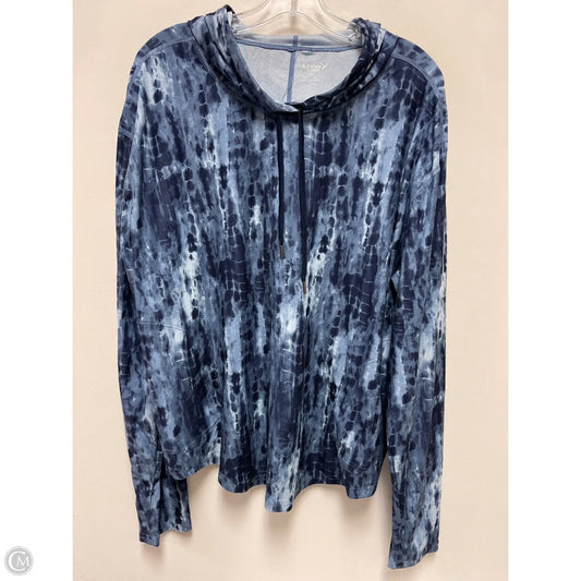 Athletic Top Long Sleeve Hoodie By Old Navy In Blue, Size: Xl