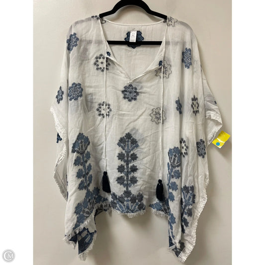 Swimwear Cover-up By J. Jill In Blue & White, Size: Osfm