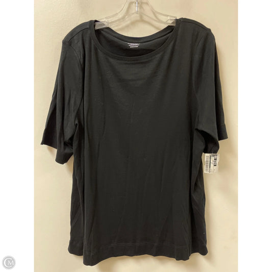 Top Short Sleeve By Chicos In Black, Size: 1x