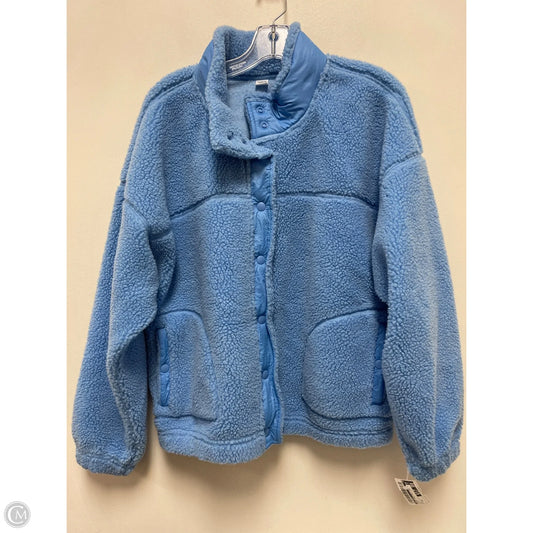 Jacket Faux Fur & Sherpa By Old Navy In Blue, Size: Xl