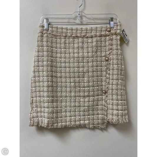 Skirt Mini & Short By Blu Pepper In Cream, Size: M