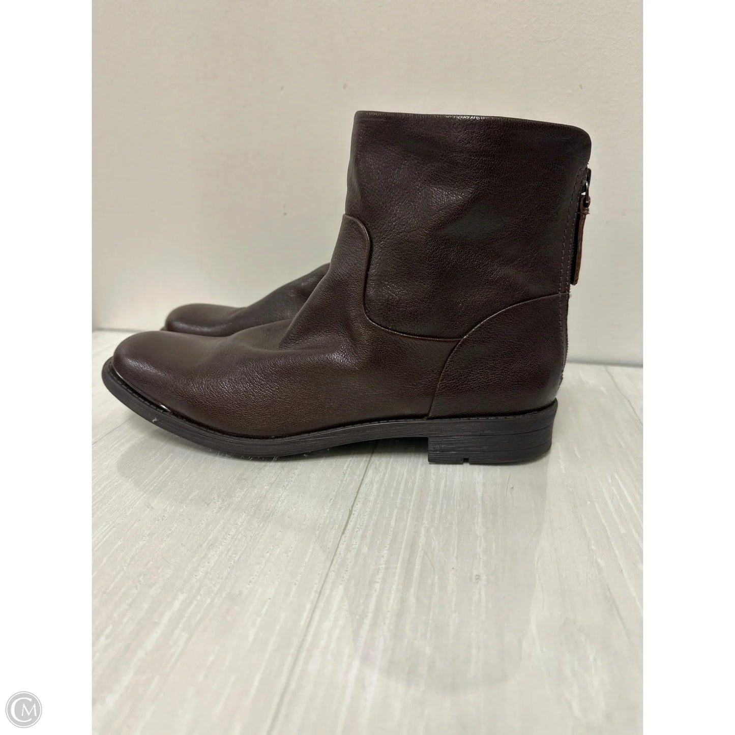 Boots Ankle Heels By Franco Sarto In Brown, Size: 11