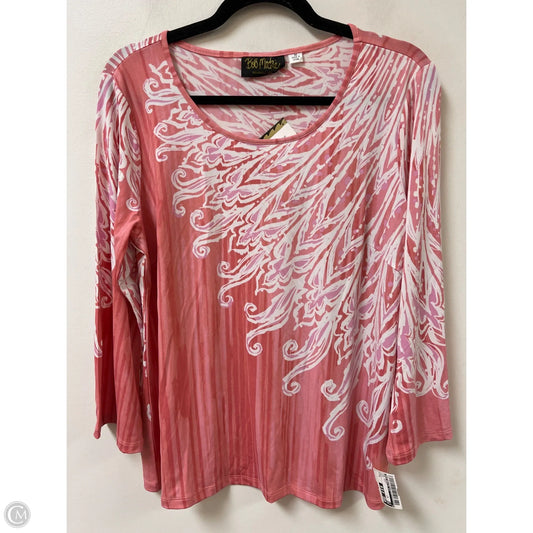 Top Short Sleeve By Bob Mackie Qvc In Pink, Size: M