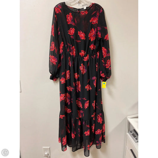 Dress Casual Maxi By Ava & Viv In Floral Print, Size: Xl