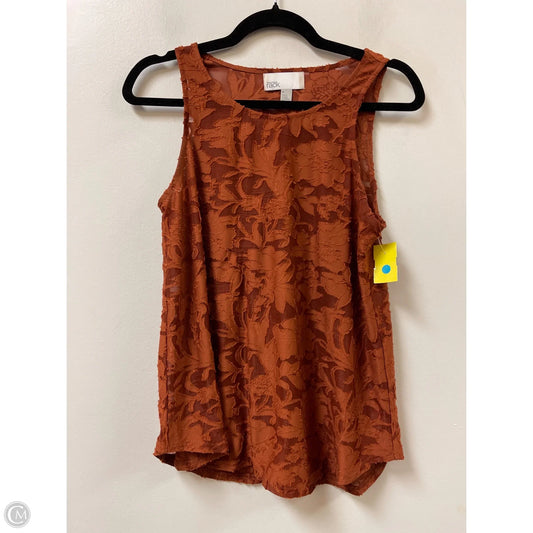 Top Sleeveless By Nordstrom In Orange, Size: S
