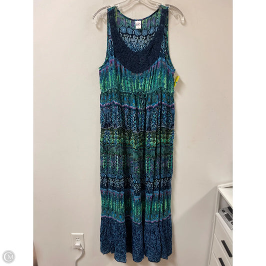 Dress Casual Maxi By Bila In Blue & Green, Size: L