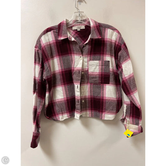 Blouse Long Sleeve By Loft In Pink, Size: S