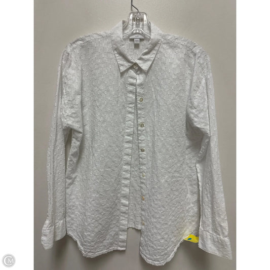 Blouse Long Sleeve By J. Jill In White, Size: S